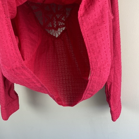 Anthropologie Pilcro Lace Back Western Buttondown Size Medium - Picture 15 of 16